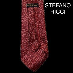 Stefano Ricci Red Patterned Silk Tie